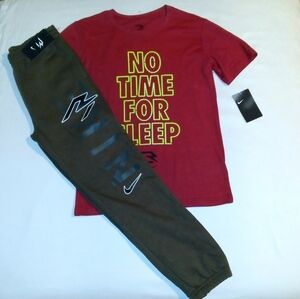 Nike Boys Youth 2pc Jogger & Tee Set - Large